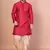 Red bangalorian silk kurta for men with embroidery work