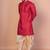 Red bangalorian silk kurta for men with embroidery work