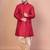 Red bangalorian silk kurta for men with embroidery work