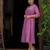 Pink Cotton kurti designed with floral embroidery