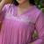 Pink Cotton kurti designed with floral embroidery