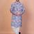 Multicolor cotton blend kurta for men with printed design