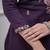 Purple Embroidered Cotton Suit Set with Dupatta