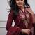 Maroon Embroidered Cotton Suit Set with Dupatta