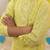 Yellow embroidered cotton kurta pyjama