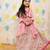 Pink embroidered cotton lehenga set