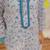 Blue embroidered cotton kurta pyjama