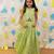 Green embroidered cotton co ord set