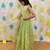 Green embroidered cotton co ord set