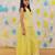 Yellow printed cotton sharara with top
