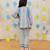 Blue printed cotton kurti with pyjama
