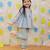 Blue printed cotton kurti with pyjama