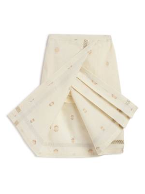Cream printed cotton mundu 3