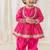 Pink printed cotton kurta pyjama