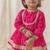 Pink printed cotton kurta pyjama