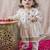 Cream embroidered viscose kurta pyjama