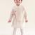 Cream plain cotton nehru jacket set