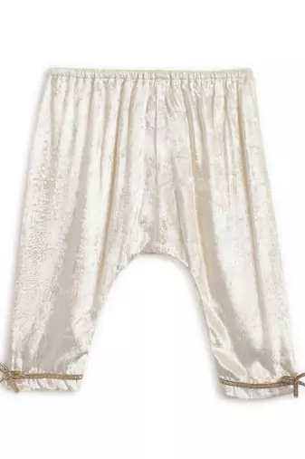 Cream embroidered viscose kurta pyjama