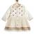 Cream embroidered viscose kurta pyjama