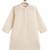 Cream plain cotton nehru jacket set