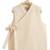 Cream plain cotton nehru jacket set