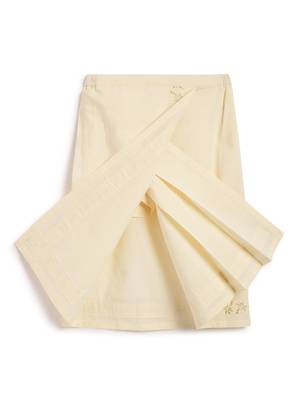 Cream printed cotton mundu 4