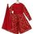 Red embroidered cotton 3 piece co ord set