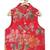 Cream printed cotton nehru jacket set