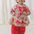 Cream printed cotton kurta pyjama