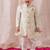 Cream embroidered viscose sherwani
