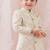 Cream embroidered viscose sherwani