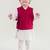 Maroon plain cotton nehru jacket set