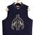 Blue embroidered cotton nehru jacket set