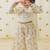 Cream embroidered cotton 3 piece co ord set
