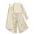 Cream embroidered cotton 3 piece co ord set