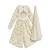 Cream embroidered cotton 3 piece co ord set