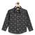 Blue printed cotton blazer set
