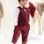 Maroon plain cotton 3 piece co ord set