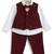 Maroon plain cotton 3 piece co ord set