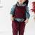 Maroon printed cotton 3 piece co ord set
