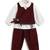 Maroon printed cotton 3 piece co ord set