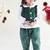 Green plain cotton 3 piece co ord set