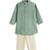 Green embroidered viscose bandhgala set