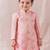 Pink embroidered viscose sherwani