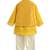Yellow embroidered viscose nehru jacket set