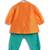 Orange embroidered chanderi kurta pyjama