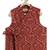 Maroon printed cotton nehru jacket set