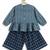 Blue printed cotton co ord set