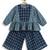 Blue printed cotton co ord set
