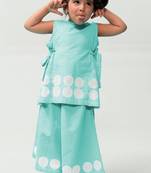 Blue plain cotton co ord set